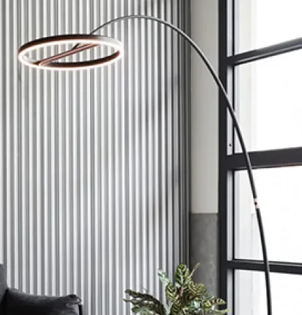 Halka LED Lambader – Siyah